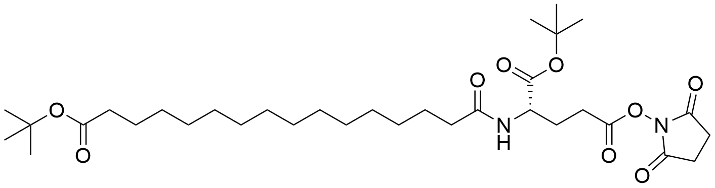 N [16 (1,1 dimethylethoxy) 1,16 dioxohexadecyl] L Glutamic acid 1 (1,1 dimethylethyl) 5 (2,5 dioxo 1 pyrrolidinyl) ester